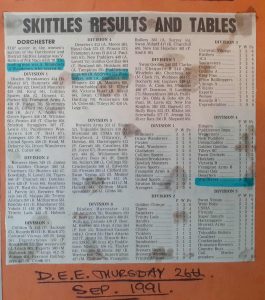 A cutting from the Dorset Evening Echo from September 1991